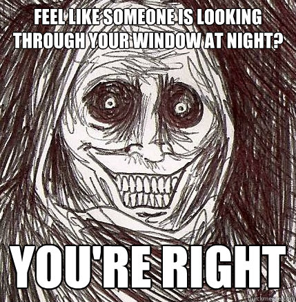 Feel like someone is looking through your window at night? you're right  Horrifying Houseguest