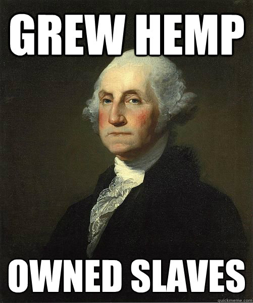 grew hemp owned slaves
  Good Guy George
