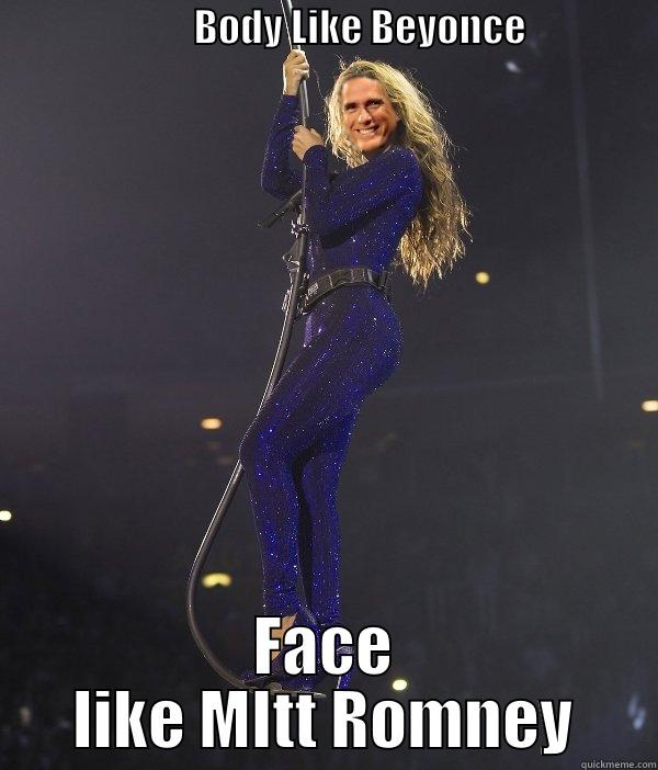                          BODY LIKE BEYONCE                             FACE LIKE MITT ROMNEY Misc