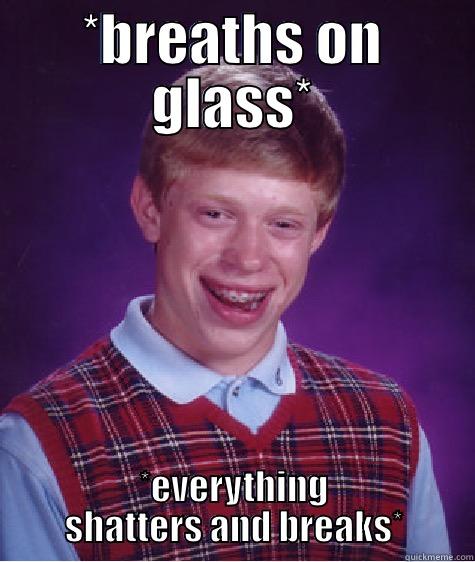 When Going to an Art Museum  - *BREATHS ON GLASS* *EVERYTHING SHATTERS AND BREAKS* Bad Luck Brian