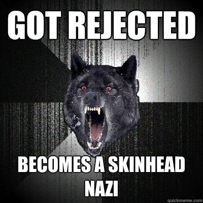 Got rejected Becomes a skinhead nazi  Bullets - Insanity wolf