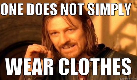 ONE DOES NOT SIMPLY     WEAR CLOTHES Boromir