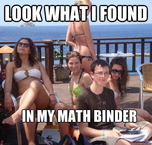 look what i found in my math binder  Priority Peter