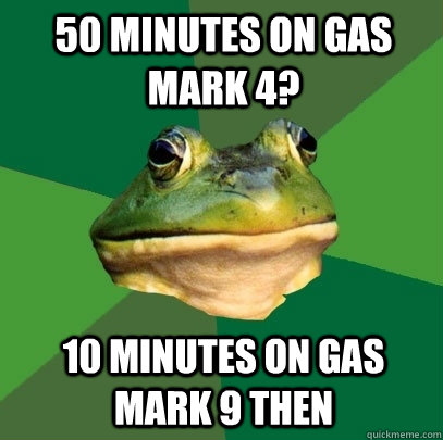 50 minutes on gas mark 4? 10 minutes on gas mark 9 then  Foul Bachelor Frog