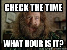 Check the time What hour is it?  What year is it