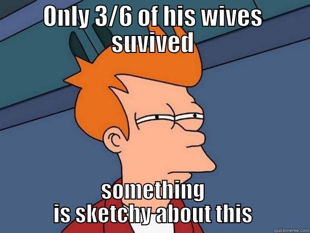 ONLY 3/6 OF HIS WIVES SUVIVED SOMETHING IS SKETCHY ABOUT THIS Futurama Fry