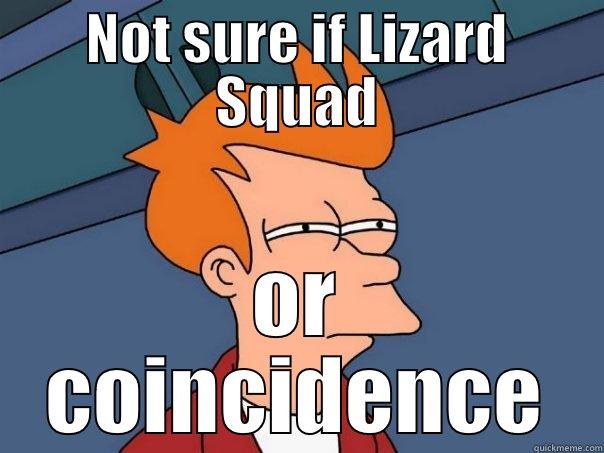 NOT SURE IF LIZARD SQUAD OR COINCIDENCE Futurama Fry