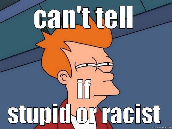 CAN'T TELL IF STUPID OR RACIST Futurama Fry