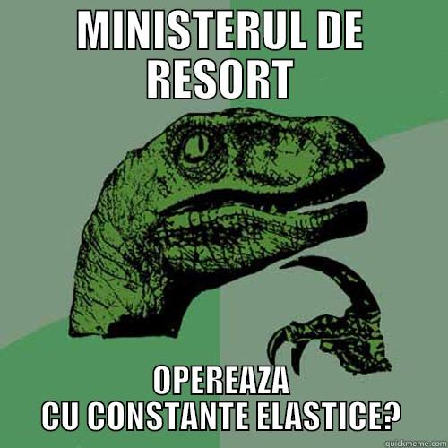 MINISTERUL DE RESORT OPEREAZA CU CONSTANTE ELASTICE? Philosoraptor