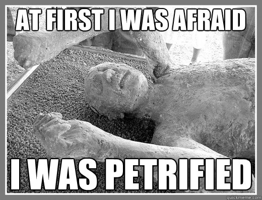 AT FIRST I WAS AFRAID I WAS PETRIFIED - AT FIRST I WAS AFRAID I WAS PETRIFIED  Petrified