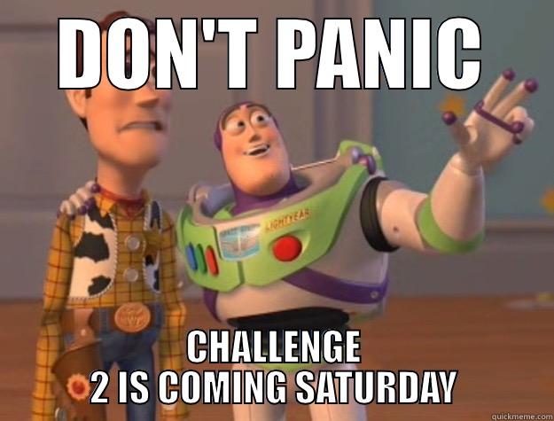 DON'T PANIC CHALLENGE 2 IS COMING SATURDAY Toy Story