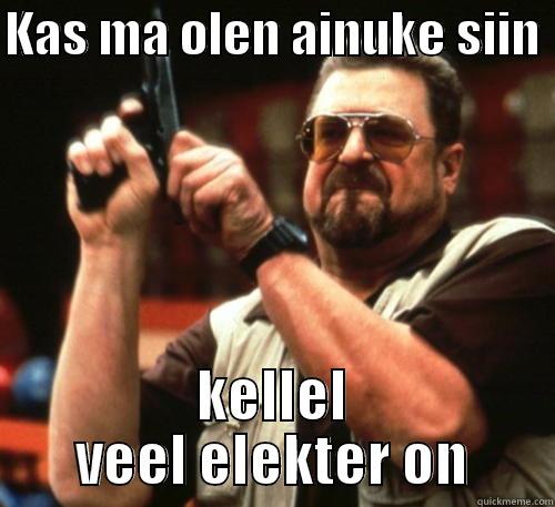 KAS MA OLEN AINUKE SIIN  KELLEL VEEL ELEKTER ON Am I The Only One Around Here