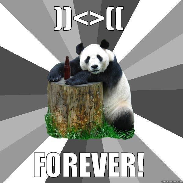 ))<>(( FOREVER! Pickup-Line Panda