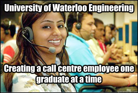 University of Waterloo Engineering Creating a call centre employee one graduate at a time  Indian Call Center Woman