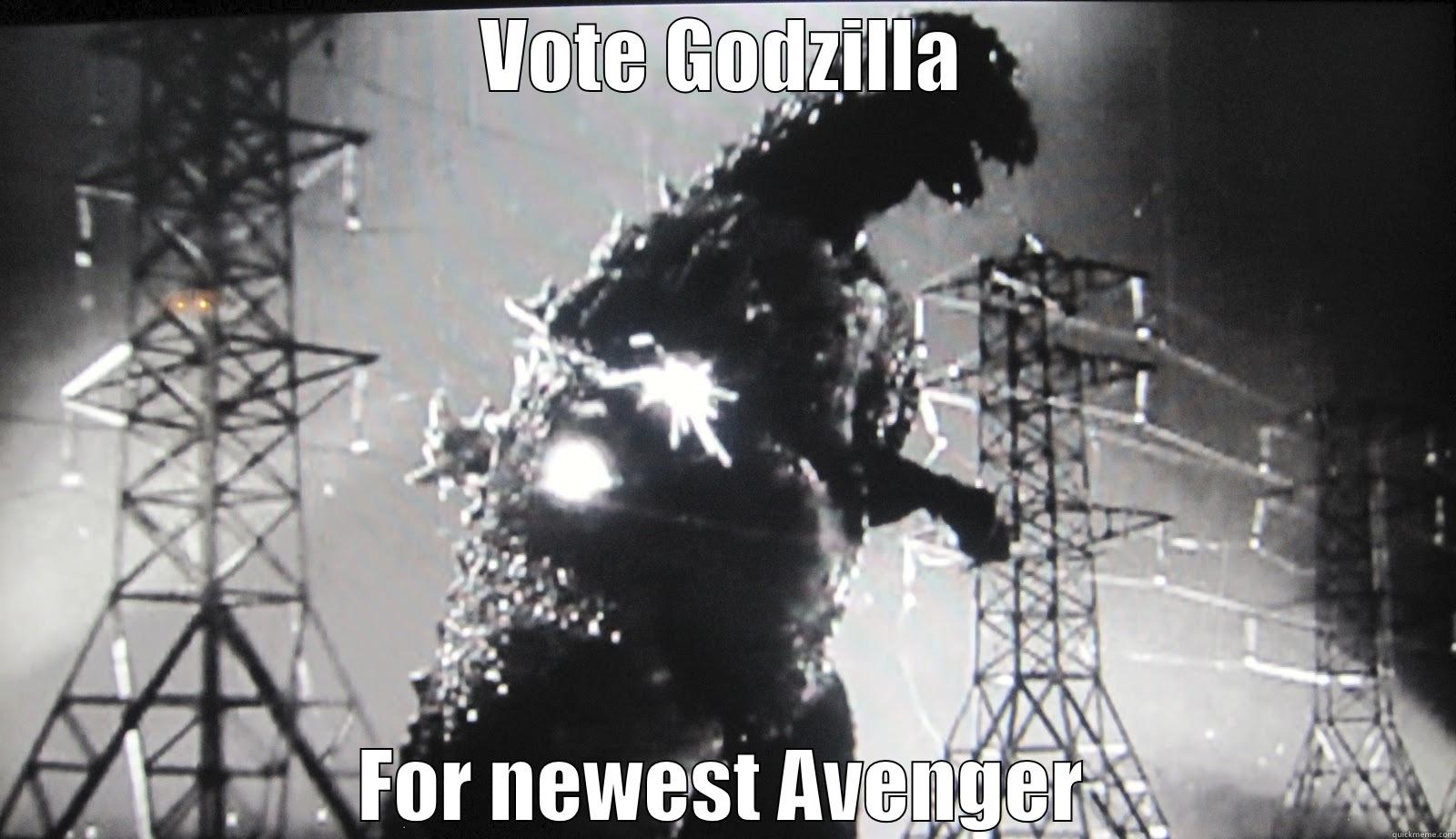 VOTE GODZILLA FOR NEWEST AVENGER Misc