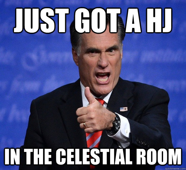 Just got a Hj in the celestial room  
