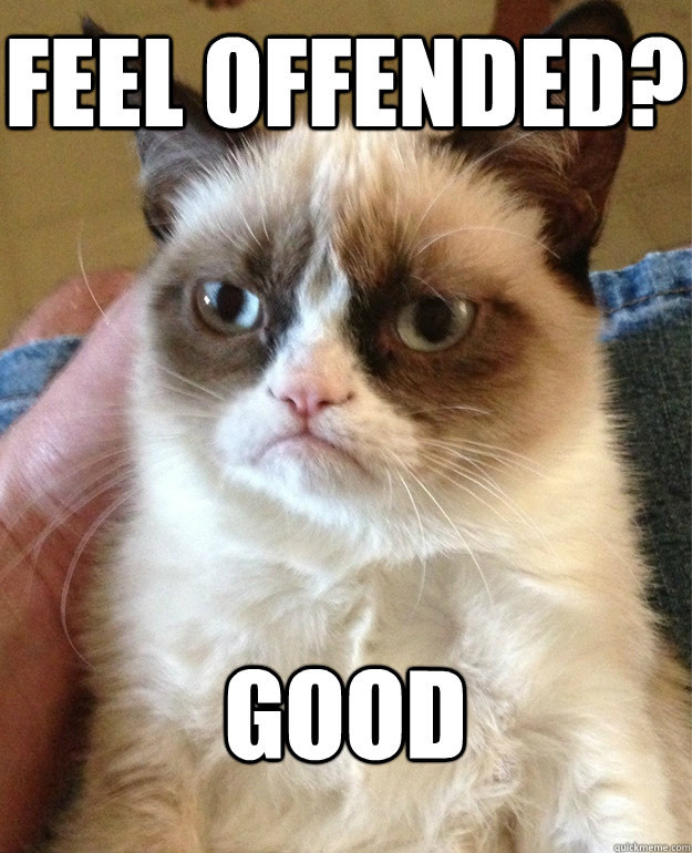 Feel Offended? Good - Feel Offended? Good  Grumpy Cat