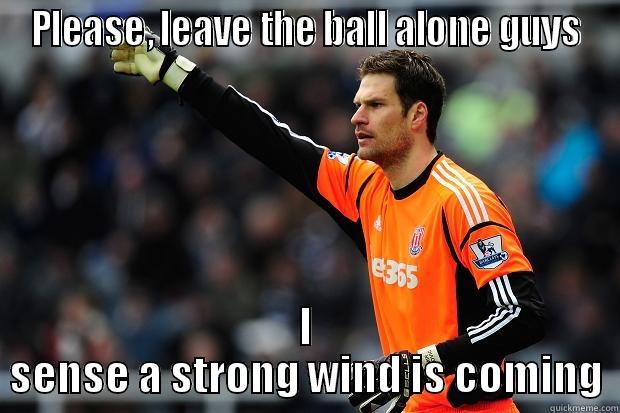PLEASE, LEAVE THE BALL ALONE GUYS I SENSE A STRONG WIND IS COMING Misc