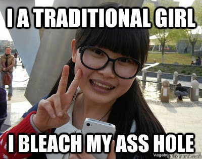 I a traditional girl I bleach my ass hole  Chinese girl Rainy
