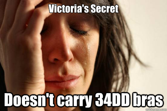 Victoria's Secret Doesn't carry 34DD bras  First World Problems