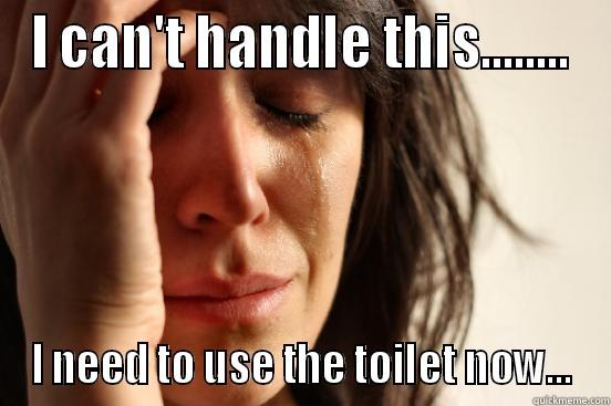I CAN'T HANDLE THIS........ I NEED TO USE THE TOILET NOW... First World Problems