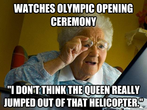 Watches Olympic Opening Ceremony 