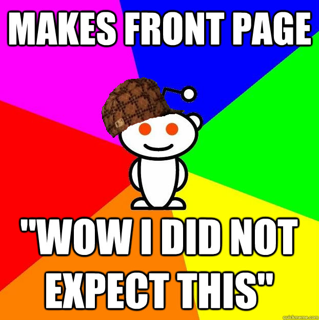 Makes front page 
