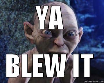 YA BLEW IT Misc