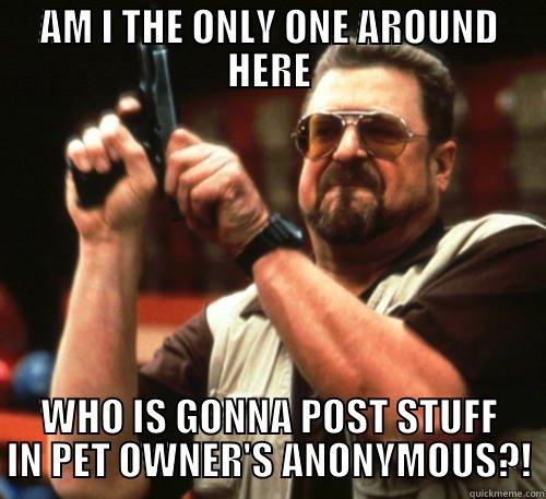 AM I THE ONLY ONE AROUND HERE WHO IS GONNA POST STUFF IN PET OWNER'S ANONYMOUS?! Am I The Only One Around Here