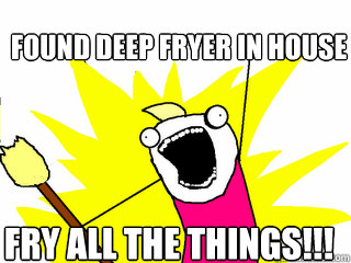 found deep fryer in house fry all the things!!! - found deep fryer in house fry all the things!!!  All The Things