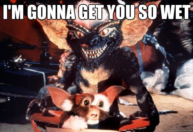 I'm gonna get you so wet  - I'm gonna get you so wet   Gizmo NOOOOOOOOOOOO!!!