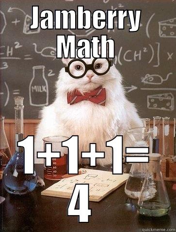 Smart cat - JAMBERRY MATH 1+1+1= 4  Chemistry Cat