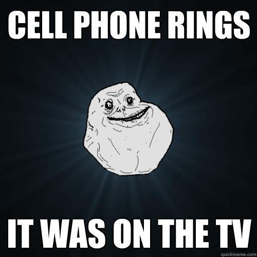 cell phone rings it was on the TV  