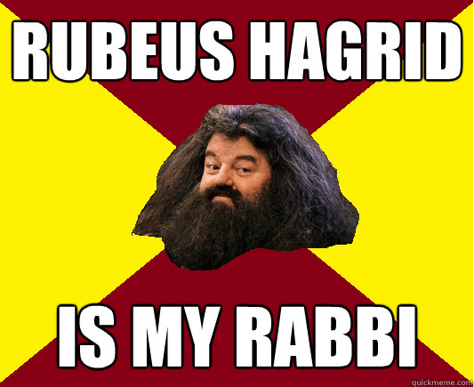 rubeus hagrid is my rabbi  Happy Hagrid