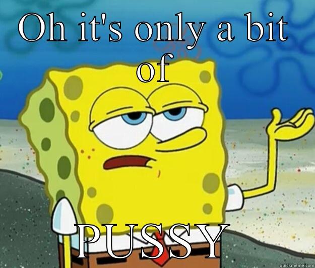 OH IT'S ONLY A BIT OF PUSSY Tough Spongebob