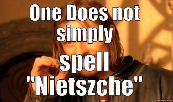 ONE DOES NOT SIMPLY SPELL 