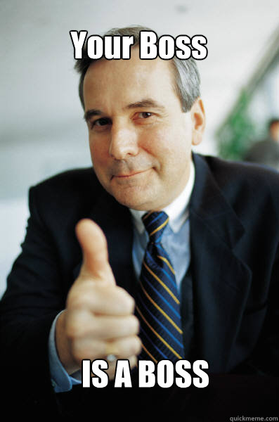 Your Boss IS A BOSS  Good Guy Boss