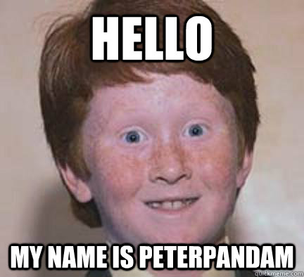 HELLO MY NAME IS PETERPANDAM  Over Confident Ginger