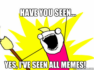Have you seen... Yes, I've Seen all MEMES!  All The Things