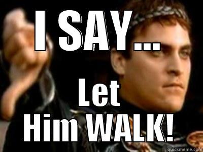 I SAY... LET HIM WALK! Downvoting Roman