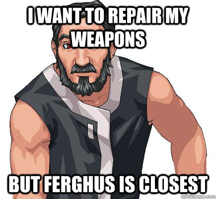 I want to repair my weapons But ferghus is closest - I want to repair my weapons But ferghus is closest  Mabinogi World Problems