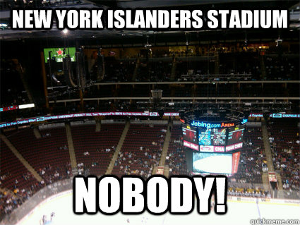 New York Islanders stadium nobody!  