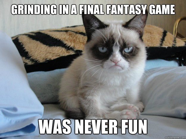 Grinding in a Final Fantasy game Was never fun - Grinding in a Final Fantasy game Was never fun  Grumpy Cat II