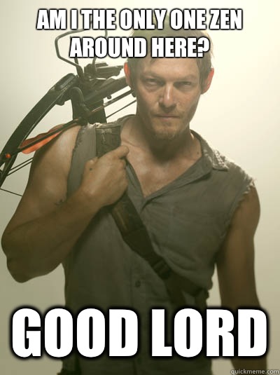 Am I the only one zen around here? Good lord  Daryl Walking Dead