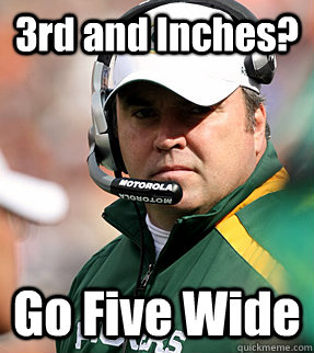 3rd and Inches? Go Five Wide - 3rd and Inches? Go Five Wide  Genius Mike McCarthy