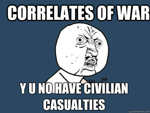Correlates of War y u no have civilian casualties  Y U No