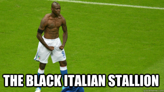 Top caption The Black Italian stallion  Mario Balotelli