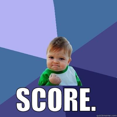  SCORE. Success Kid