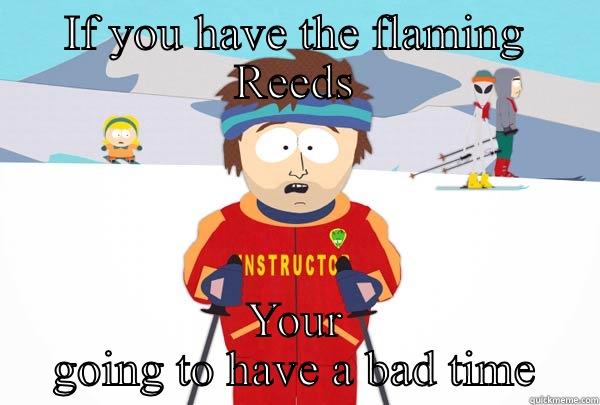 IF YOU HAVE THE FLAMING REEDS YOUR GOING TO HAVE A BAD TIME Super Cool Ski Instructor