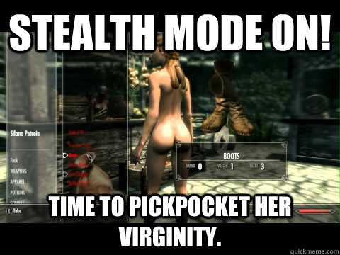 Stealth Mode on! Time to pickpocket her virginity. - Stealth Mode on! Time to pickpocket her virginity.  Misc